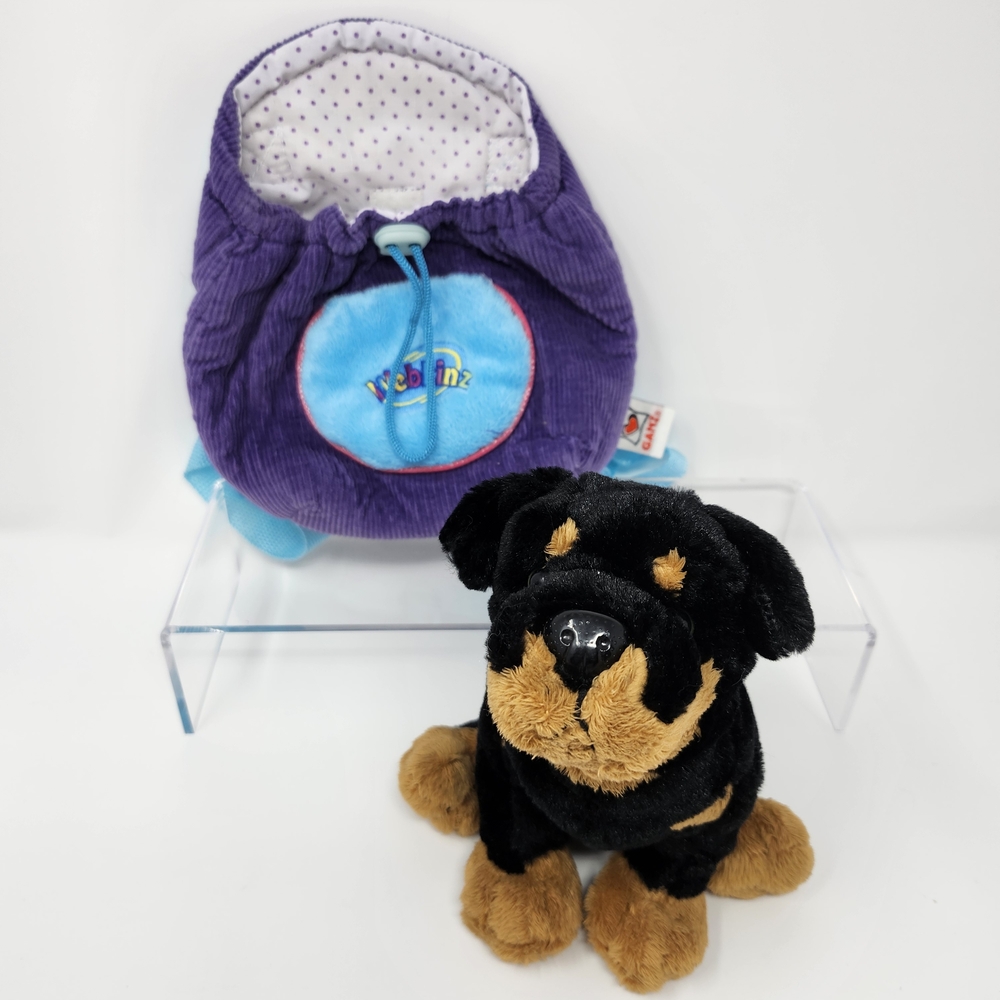 Dog Webkinz Rottweiler And  Purple Backpack Ganz Retired